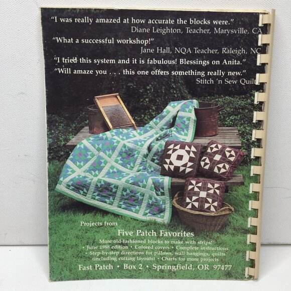 The Magic Of Fast Patch Quilting Book Anita Hallock Strip Quilt Project 1988 - Picture 8 of 8